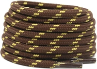 GRAH SANGRAH® (2 Pair) Shoelaces for Hiking Shoes, Outdoor Walking Sneakers, Outdoor Hiking, Climbing, Basketball, Work Boot, Running , Sport Shoes - 120 cm, Coffee Yellow